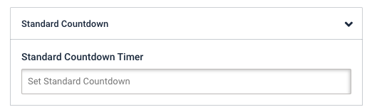 Landing page countdown settings Countdown settings for date and time