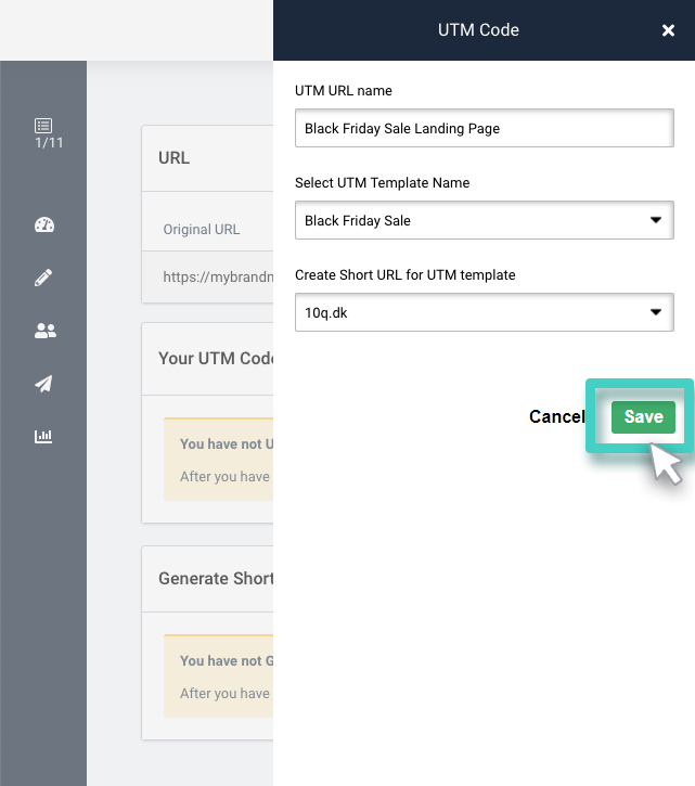 UTM code URL shortener UTM code url for landing page with URL shortener
