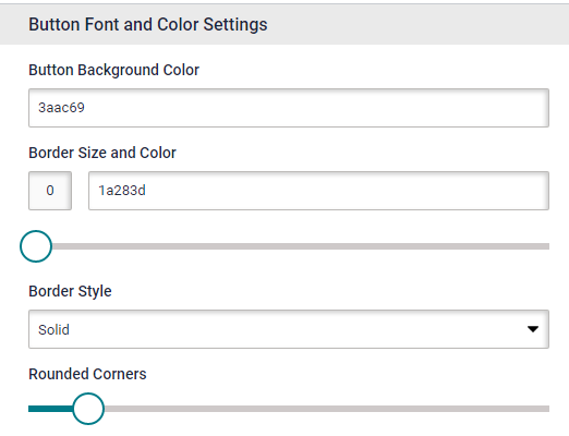 Survey button settings Survey Button Font and Color Settings